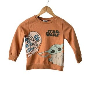 Star Wars Orange Hoodie with Baby Yoda Design